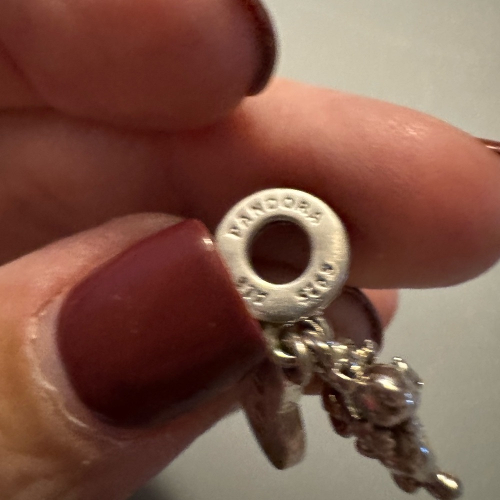 Pandora Silver and Red Mickey & Minnie Charm - Picture 4 of 5